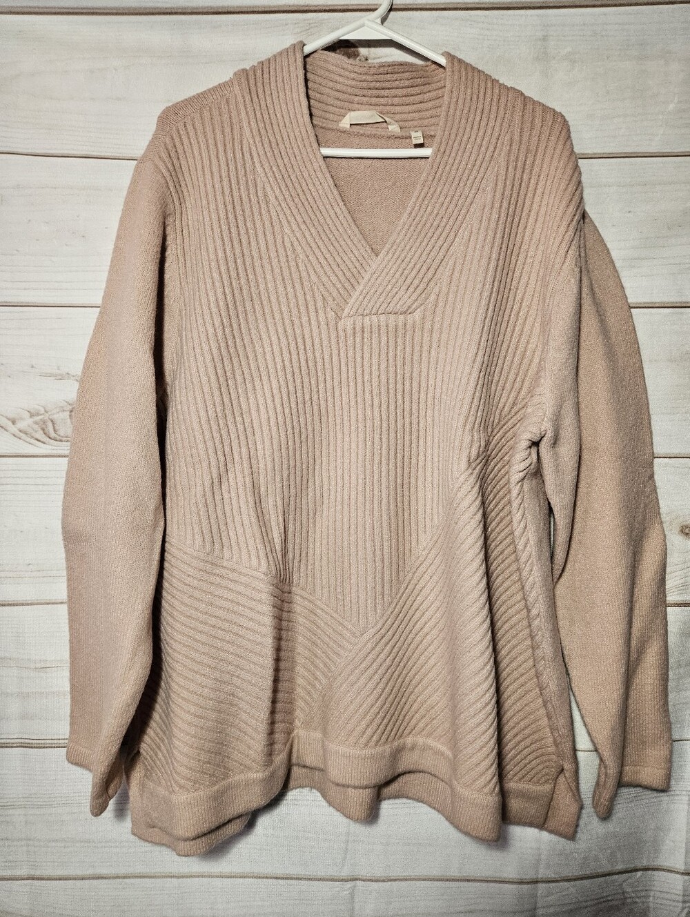 Soft Surroundings Lizzy Blush V-Neck Sweater Size 2X